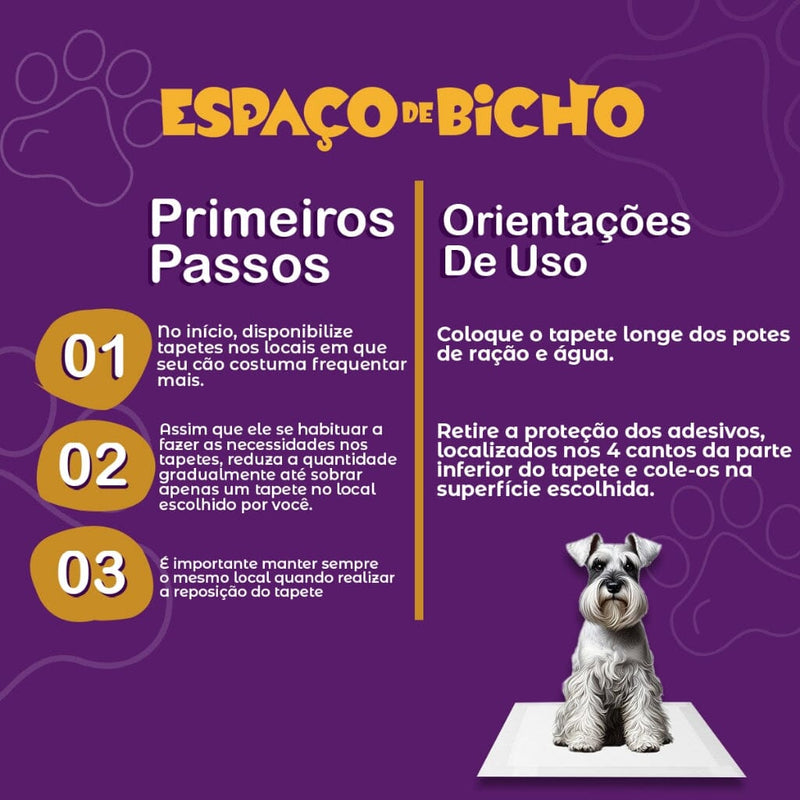 Tapete Higiênico 50x60cm Espaço de Bicho Super Absorção 30un Espaço de Bicho 