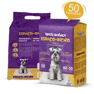 Tapete Higiênico 50x60cm Espaço de Bicho Super Absorção 50un Espaço de Bicho 